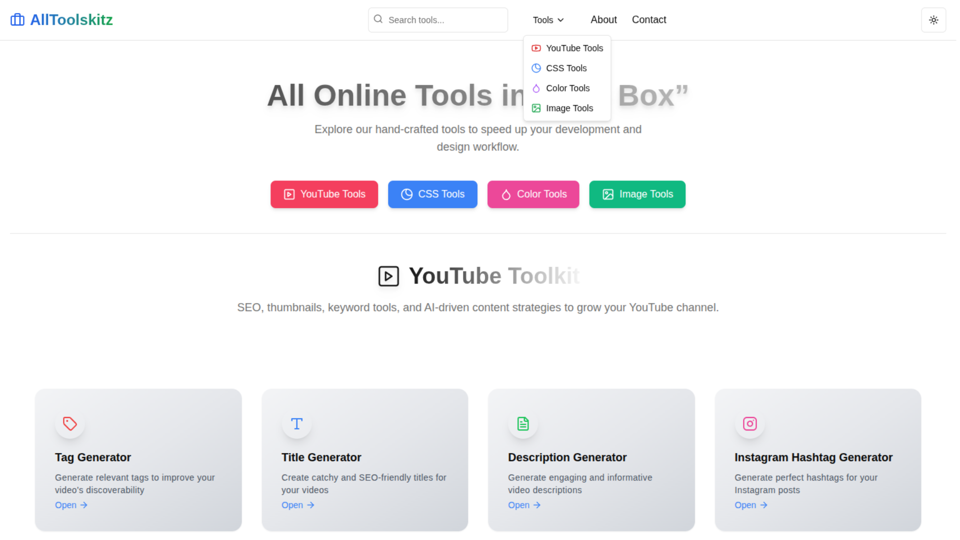 All Online Tools in “One Box”
