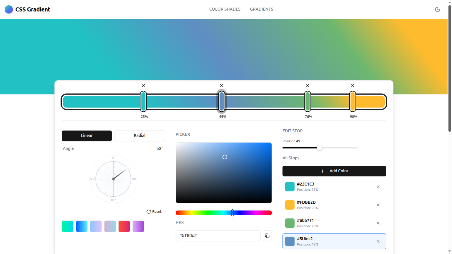 CSS Gradient Tool